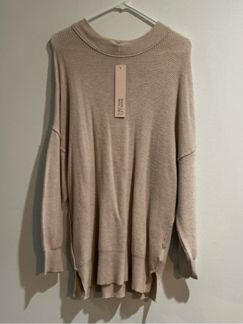 Badgley Mischka Oversized Oatmeal Sweater Top – Size Small – NEW!